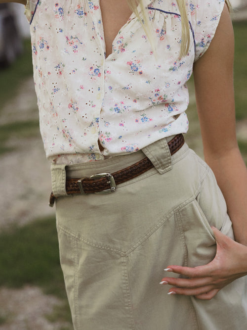 Cimarron Zip Midi & Vintage Leather Belt