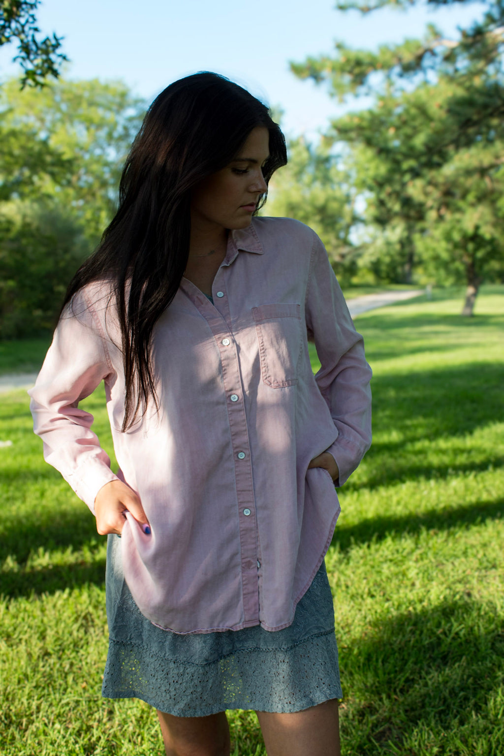 Dusty Rose Button Down